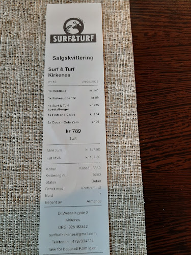 Opinii despre Surf & Turf Restaurant AS în Kirkenes - Gastronomi og hotellvirksomhet