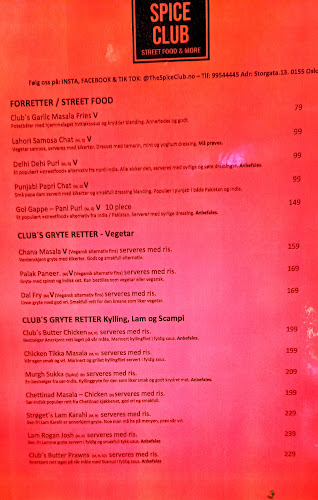 Spice Club - Indian & Pakistani Street Food & Dinner - Oslo