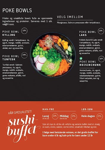 Opinii despre Sabrura Sticks & Sushi - Sirkus Shopping în Trondheim - Gastronomi og hotellvirksomhet