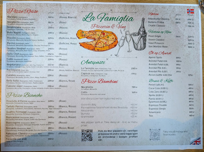 Opinii despre Pizzeria & Vino "La Famiglia" în Oslo - Gastronomi og hotellvirksomhet