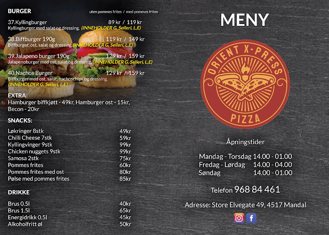 Opinii despre Orient X-Press Pizza în Mandal - Gastronomi og hotellvirksomhet