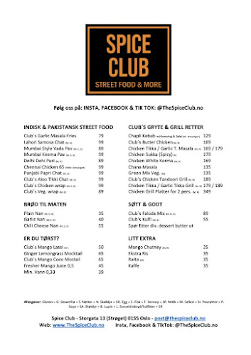 Spice Club - Indian & Pakistani Street Food & Dinner