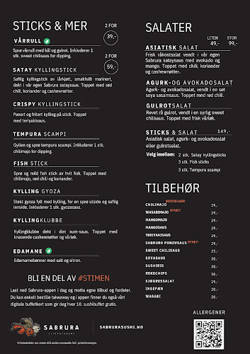 Sabrura Sticks & Sushi - Sirkus Shopping - Gastronomi og hotellvirksomhet