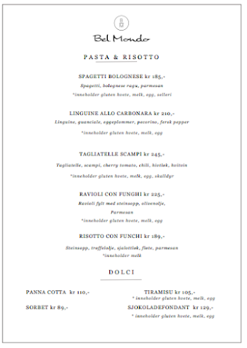 Bel Mondo - Gastronomi og hotellvirksomhet